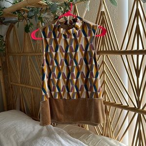 Zara retro patterned top